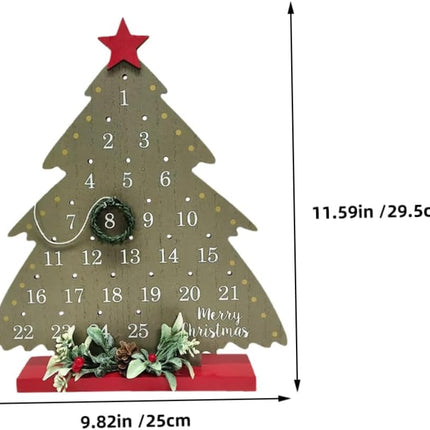 2026 Christmas Tree Advent Calendar - 1 Piece - Office Decoration - Holiday Countdown Function - Festive Charm.