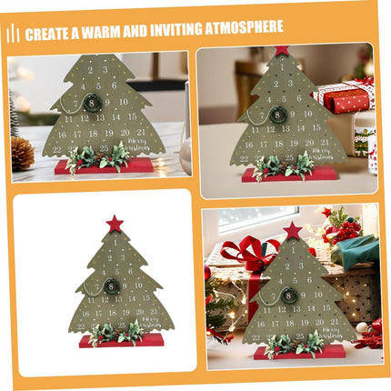 2026 Christmas Tree Advent Calendar - 1 Piece - Office Decoration - Holiday Countdown Function - Festive Charm.
