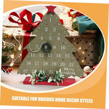 2026 Christmas Tree Advent Calendar - 1 Piece - Office Decoration - Holiday Countdown Function - Festive Charm.