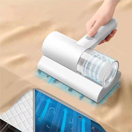1200mAh Cordless Handheld Vacuum Cleaner White Compact Portable for Mattress Pillow Clothes Sofa Carpet Cleaning.