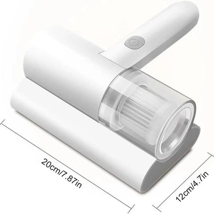 1200mAh Cordless Handheld Vacuum Cleaner White Compact Portable for Mattress Pillow Clothes Sofa Carpet Cleaning.