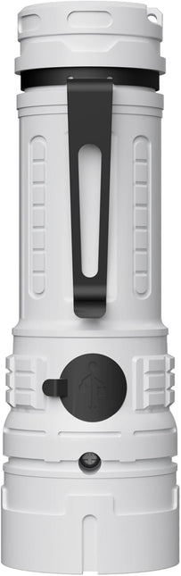 Rechargeable LED Torch - White - 1 Piece - Lightweight Portable Flashlight for Camping Backpacking Hiking.