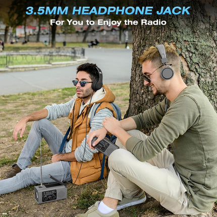 Multi-Colour Solar & Hand Crank Portable Radio 4000mAh Rechargeable Battery Operated Emergency Radio for Indoor Outdoor Use.