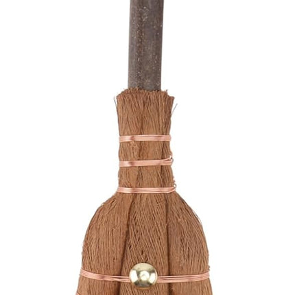 Mini Broom Brown Lightweight Durable Hanging Eye for Kitchen Camping 1 Piece.