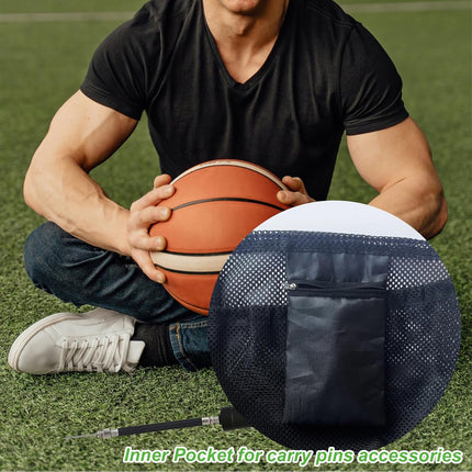 Black Crossbody Sports Ball Bag with Drawstring for Basketball Volleyball Football.