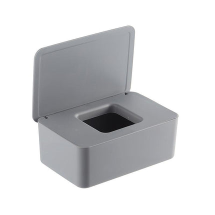 Grey Wet Wipes Dispenser 18x11x7cm Dustproof Multifunctional.