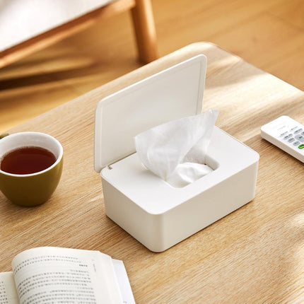 Grey Wet Wipes Dispenser 18x11x7cm Dustproof Multifunctional.