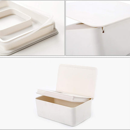 Grey Wet Wipes Dispenser 18x11x7cm Dustproof Multifunctional.