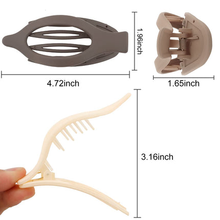 Women's Hair Clips 3 Pack 12cm Non-Slip Hair Clamps Hair Accessories.
