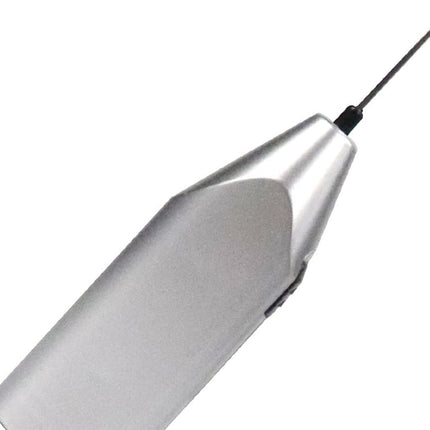 Electric Milk Frother Silver Handheld Mini Coffee Blender No Battery Required.