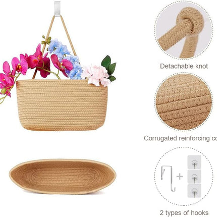 Foldable Wall-Mounted Storage Basket - Hanging Organizer for Home Use.