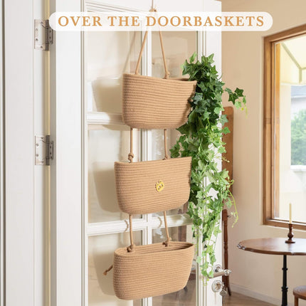 Foldable Wall-Mounted Storage Basket - Hanging Organizer for Home Use.
