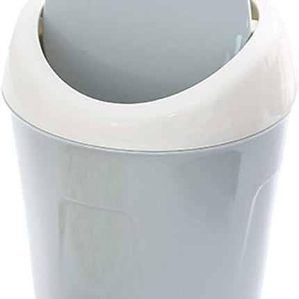 Small Trash Can with Swing Lid - Plastic Desktop Waste Bin for Office Kitchen Bathroom Student Accommodation.