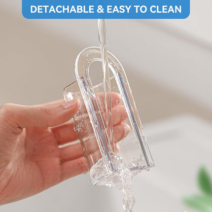 2 Pack Transparent Electric Toothbrush Organizer Wall Mounted Self Adhesive Toothbrush Holder for Bathroom.