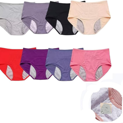 Women's 8 Pack XL Leakproof Briefs Multiple Colours.