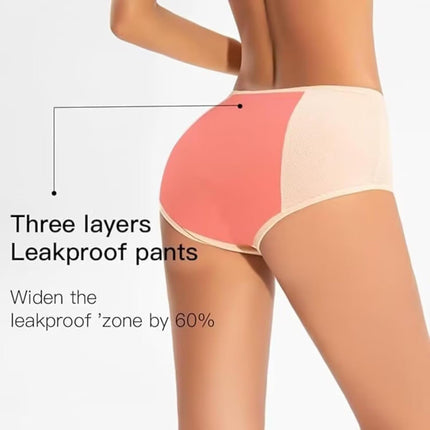 Women's 8-Pack L Size Multi-Colour Leakproof Briefs Underwear.