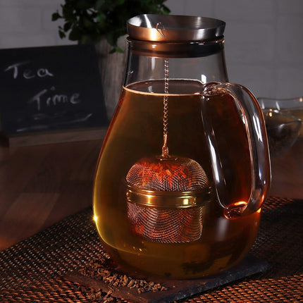 2 Pack Stainless Steel Tea Strainers with Chain 6.5cm Fine Mesh for Loose Tea Herbs Spices.