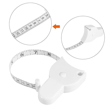 Retractable Measuring Tape Body Measure Sports Tape Measure Set White.