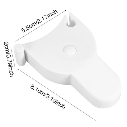 Retractable Measuring Tape Body Measure Sports Tape Measure Set White.