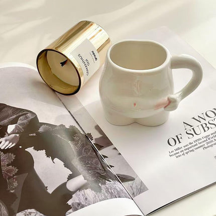 1 Piece 320ml White Ceramic Mug - Coffee Mug, Tea Mug, Water Cup - Suitable for Tea, Latte and Milk.