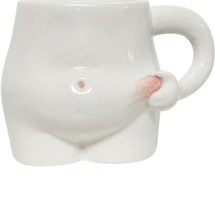 1 Piece 320ml White Ceramic Mug - Coffee Mug, Tea Mug, Water Cup - Suitable for Tea, Latte and Milk.