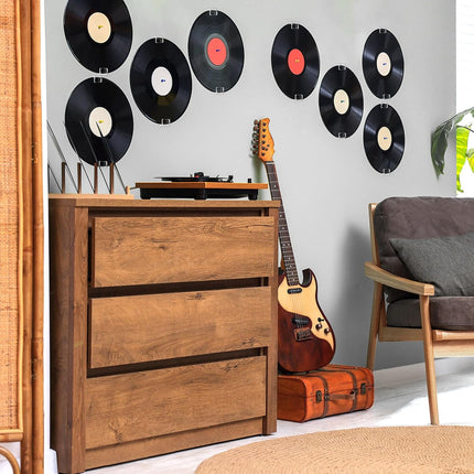 12 Pack Acrylic Transparent Vinyl Record Holder Wall Mount No Drilling Required Display Rack.