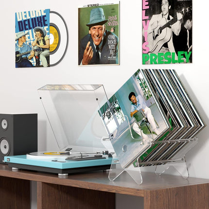 1 Piece Transparent Vinyl Record Holder Storage System Organizer for LP Records.