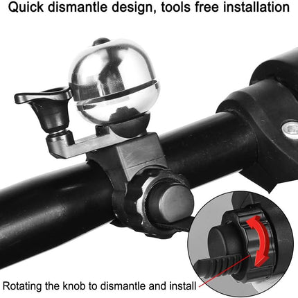 Universal Bicycle Bell Black Waterproof for Adult and Kids Bikes.
