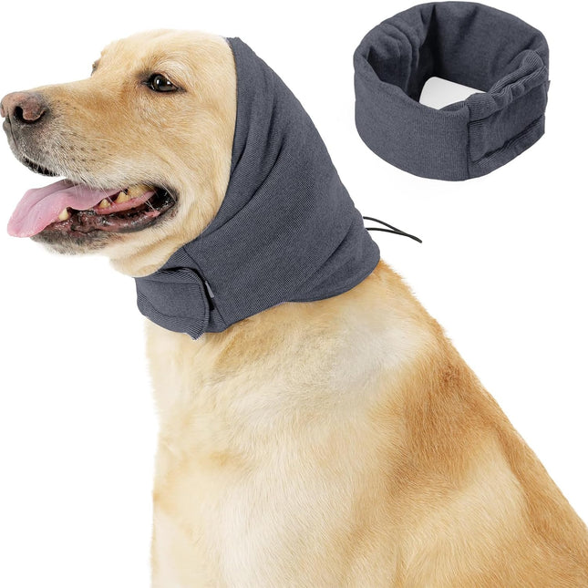 Dog Ear Muffs - 1 Piece - Dark Grey - Size M - Noise Reduction Dog Headband for Hearing Protection.