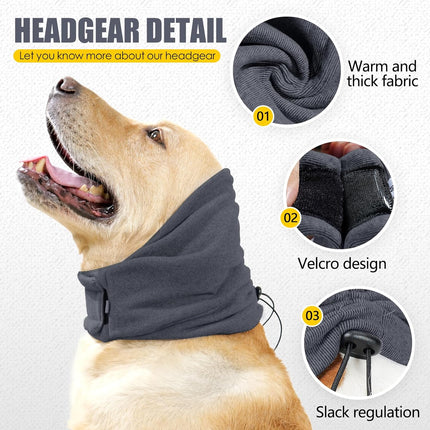 Dog Ear Protection Headband - Purple - Medium Size - Noise Reducing Pet Ear Cover for Dogs.