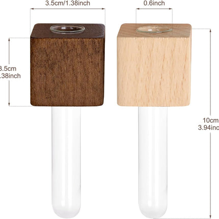 2 Pack Magnetic Wall Vases Mini Hydroponic Test Tubes for Home Decor.