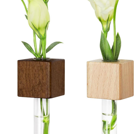 2 Pack Magnetic Wall Vases Mini Hydroponic Test Tubes for Home Decor.