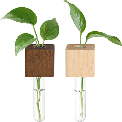 2 Pack Magnetic Wall Vases Mini Hydroponic Test Tubes for Home Decor.