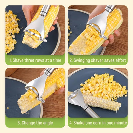 Stainless Steel Corn Kernel Peeler Tool Fast Corn Separator Maize Granulator Efficient Kitchen Gadget.