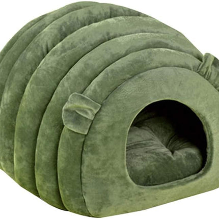 Green Cat Bed Cave - Cozy Pet House for Cats - Soft Kitten Sleeping窝.