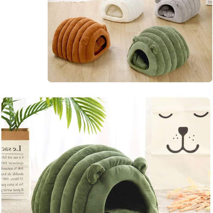 Grey Cat Bed Cave - Cozy Indoor Pet Bed for Cats and Kittens - Soft Comfortable Sleeping窝.