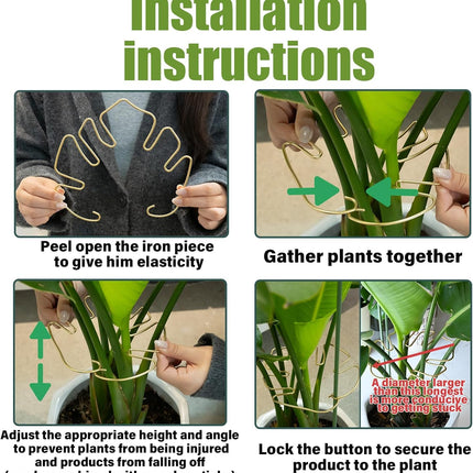 Gold Indoor Plant Stand for Climbing Plants - Plant Support Holder.