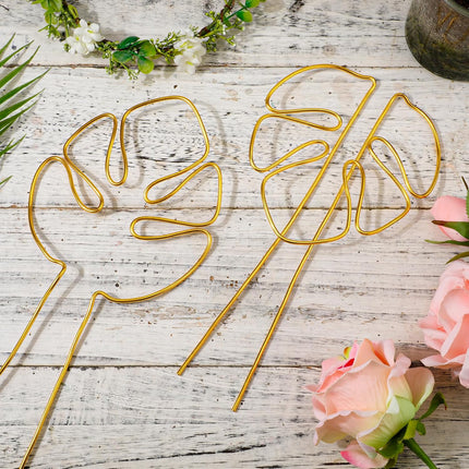 2 Pack Gold Plant Supports Indoor Outdoor Plant Stakes Clips Plant Stand for Plant Support.