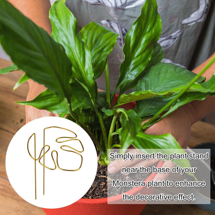 2 Pack Gold Plant Supports Indoor Outdoor Plant Stakes Clips Plant Stand for Plant Support.