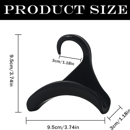 12 Pack Acrylic Keychain Organizer Black Space Saving Cabinet Hanger.