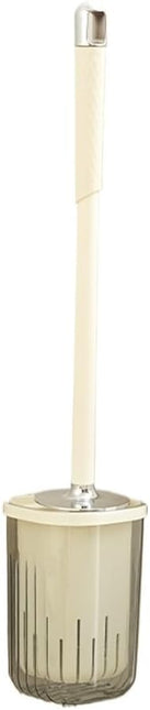 Compact Toilet Brush with Long Handle Wall Mounted No Drilling Bathroom Cleaning Tool Anti-Splash Design.