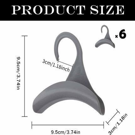 12 Pack Multi-functional Grey Clothes Hangers Space Saving Wardrobe Organisers.