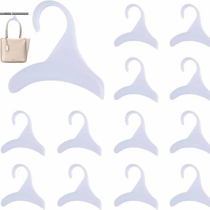 12 Pack Multifunctional White Clothes Hangers for Storage and Organizing.