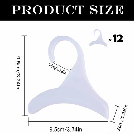 12 Pack Multifunctional White Clothes Hangers for Storage and Organizing.