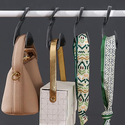 12 Pack Multifunctional White Clothes Hangers for Storage and Organizing.