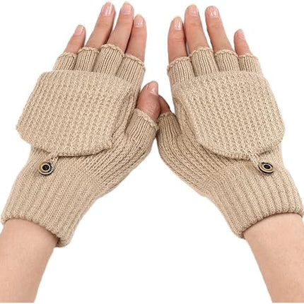 Women's Fingerless Gloves - 1 Pair - Warm Aprikot.