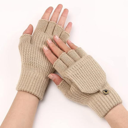 Women's Fingerless Gloves - 1 Pair - Warm Aprikot.