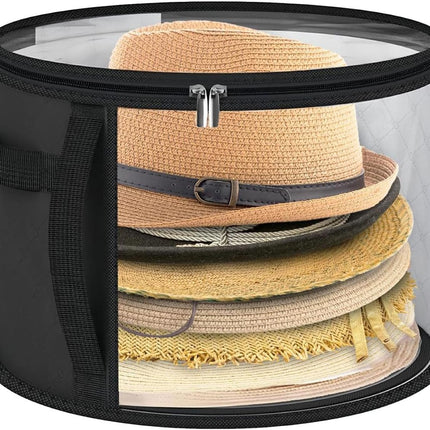 Oversized Transparent Hat Storage Bag for 5-7 Hats Men Women Portable Cowboy Hat Case with Zipper Handle Dustproof Multipurpose Organizer.