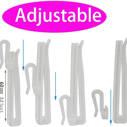 30 Pack 85mm White Curtain Hooks Window Decoration Accessories.