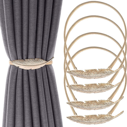 4 Pack Curtain Ties Gold Decorative Window Accessories for Hanging Curtains.